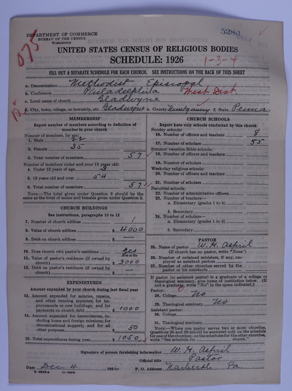 Scan of Methodist Episcopal Church: 5280