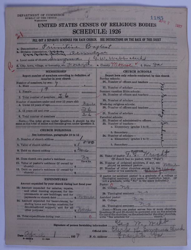 Scan of Primitive Baptists: 1185