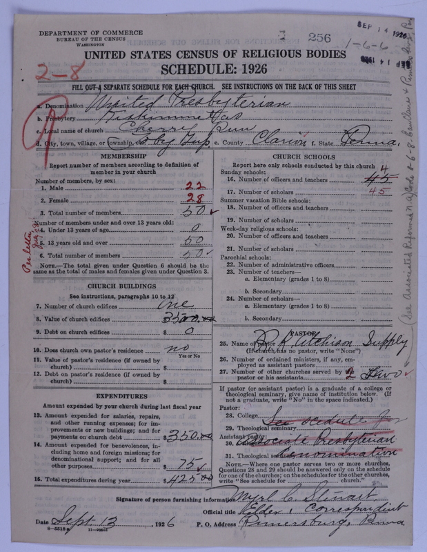 Scan of United Presbyterian Church of North America: 256