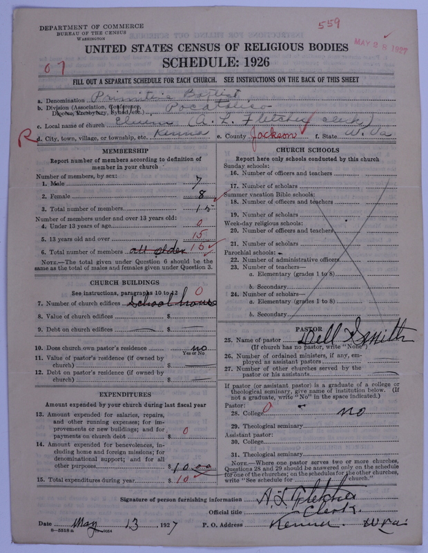 Scan of Primitive Baptists: 559