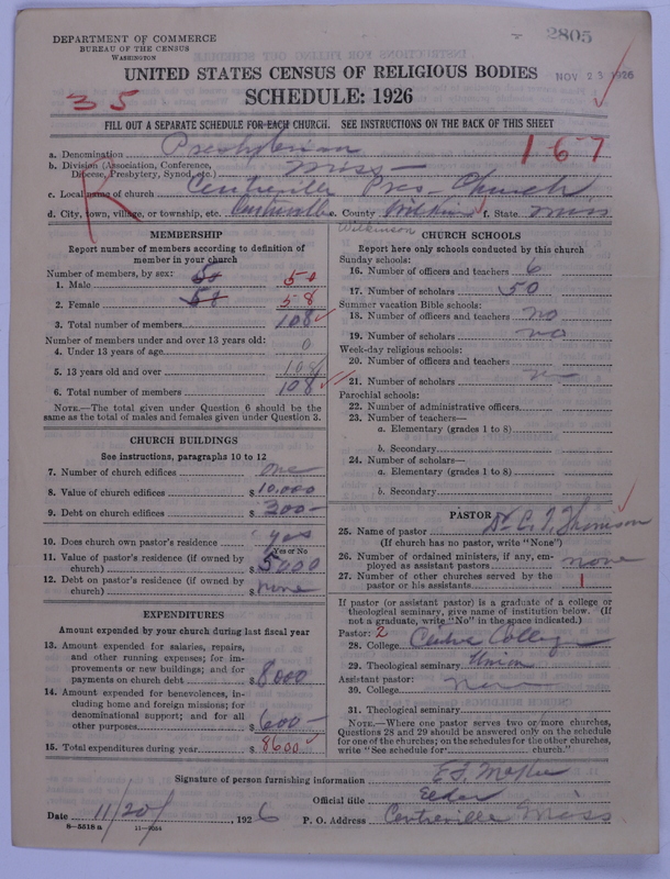 Scan of Presbyterian Church in the United States: 2805