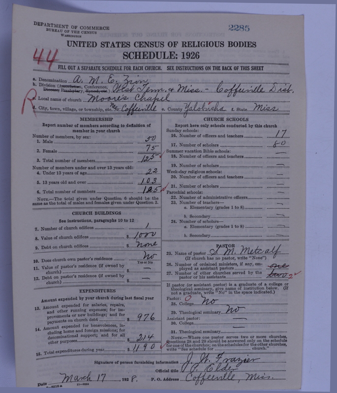 Scan of African Methodist Episcopal Zion Church: 2285