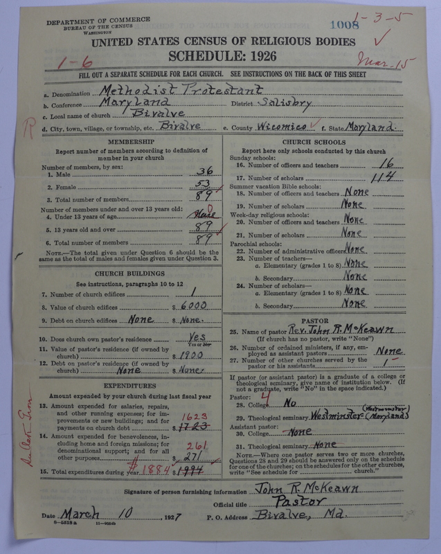 Scan of Methodist Protestant Church: 1008