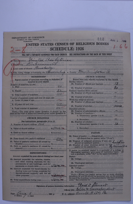 Scan of United Presbyterian Church of North America: 412