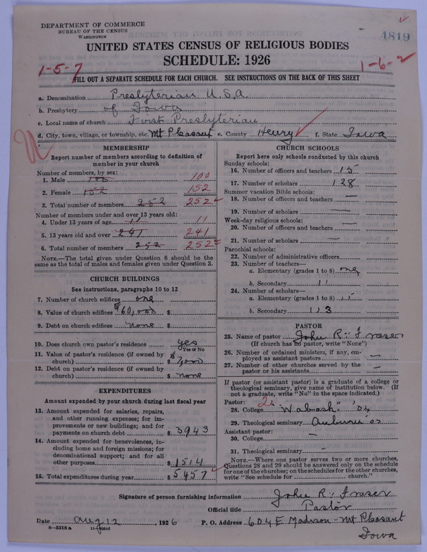 Scan of Presbyterian Church in the United States of America: 4819