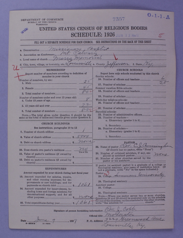 Scan of Negro Baptists: 7357