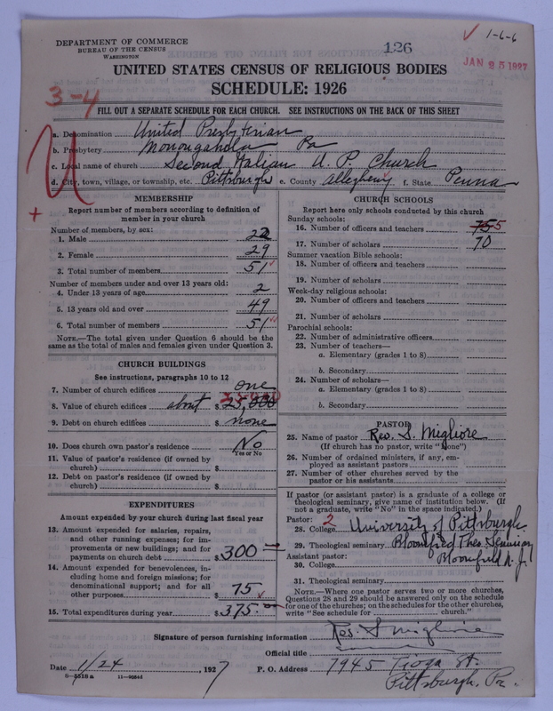 Scan of United Presbyterian Church of North America: 126