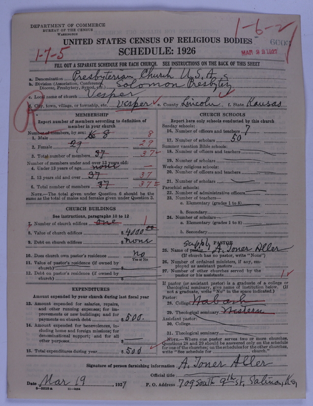 Scan of Presbyterian Church in the United States of America: 6003