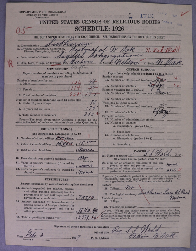 Scan of Norwegian Lutheran Church of America: 1712