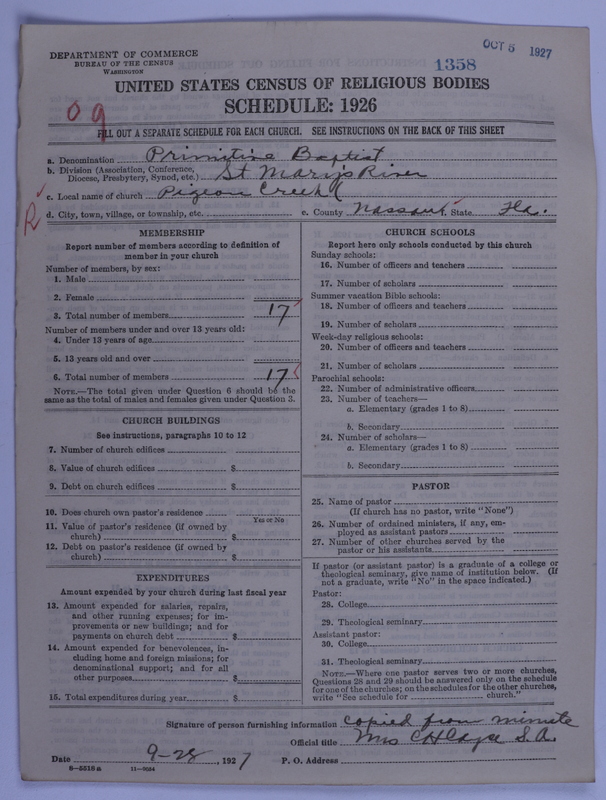 Scan of Primitive Baptists: 1358
