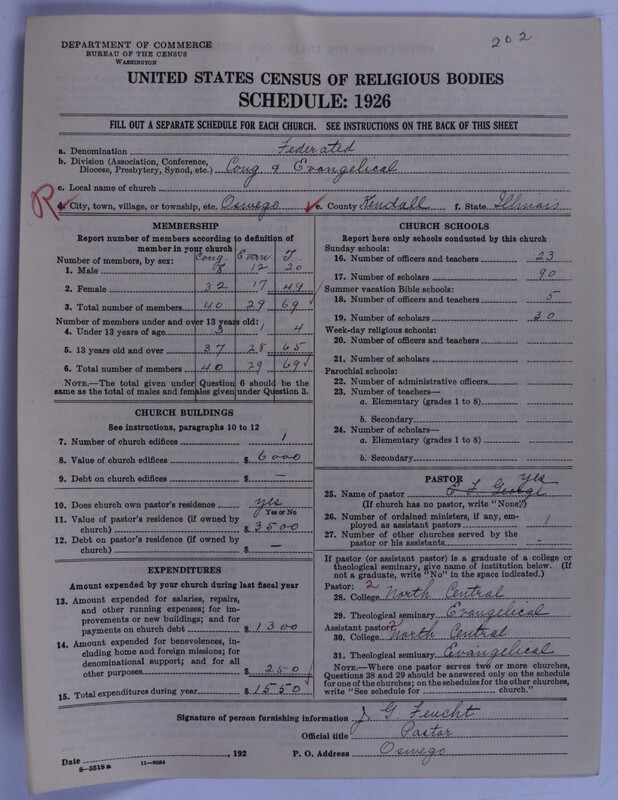 Scan of Federated Churches: 202