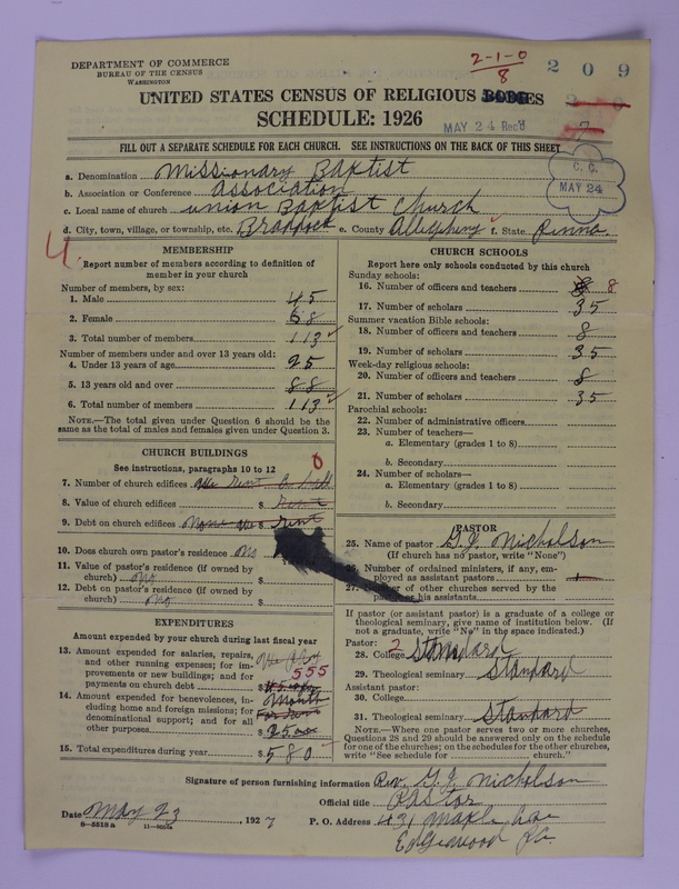 Scan of Negro Baptists: 5486
