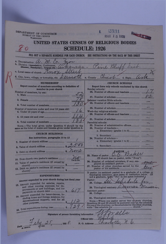 Scan of African Methodist Episcopal Zion Church: 2331