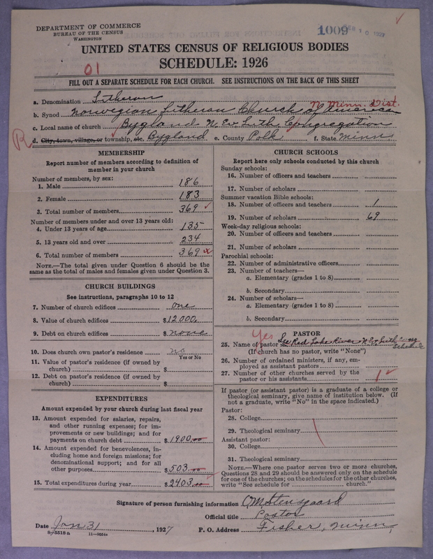 Scan of Norwegian Lutheran Church of America: 1009