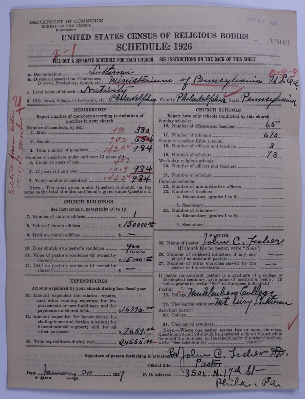 Scan of United Lutheran Church in America: 1503