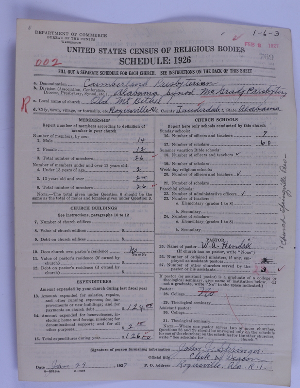 Scan of Cumberland Presbyterian Church: 769
