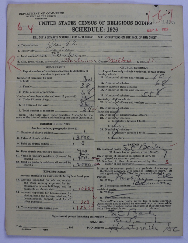Scan of Presbyterian Church in the United States: 1495