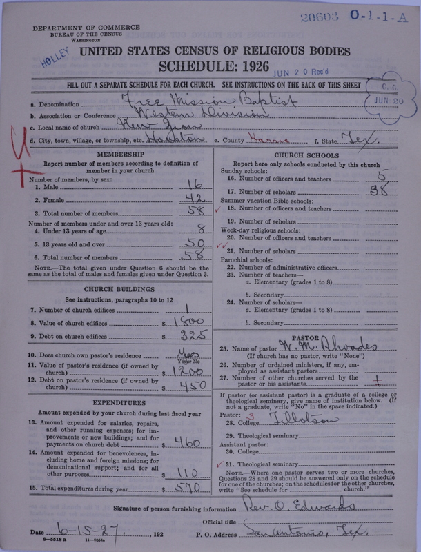 Scan of Negro Baptists: 20603