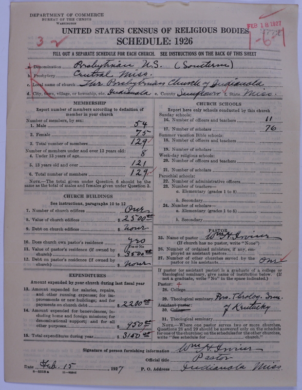 Scan of Presbyterian Church in the United States: 2772