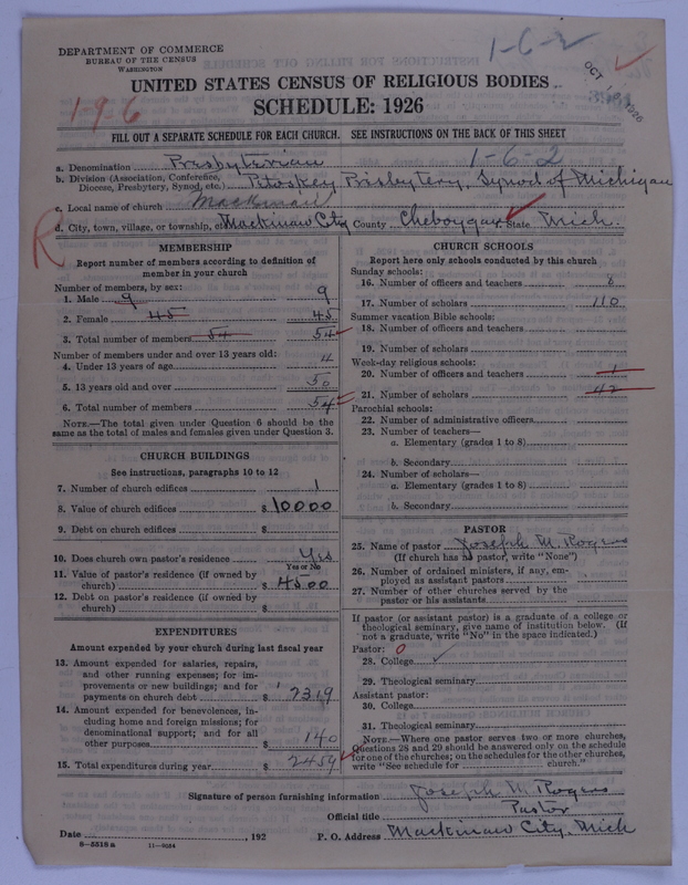 Scan of Presbyterian Church in the United States of America: 3961