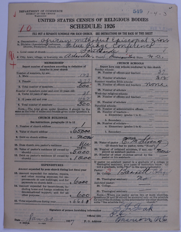 Scan of African Methodist Episcopal Zion Church: 549