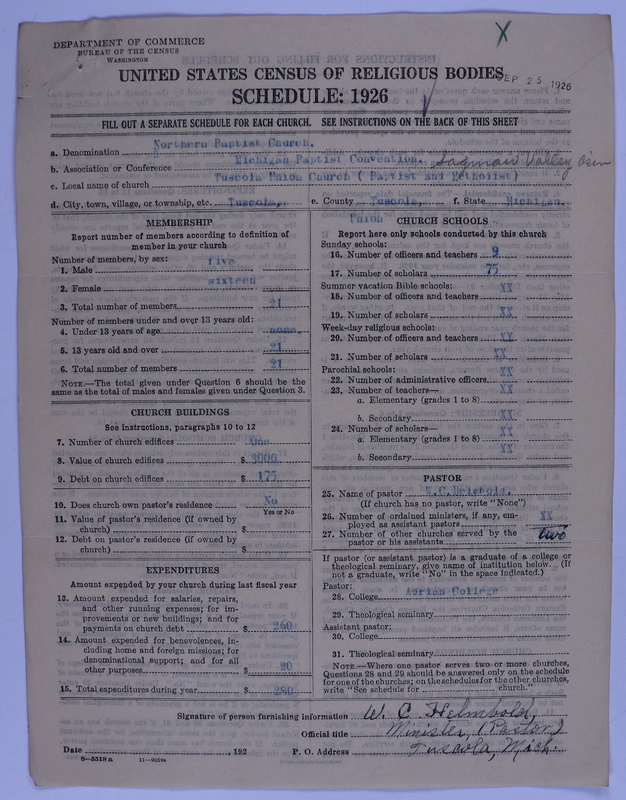 Scan of Federated Churches: