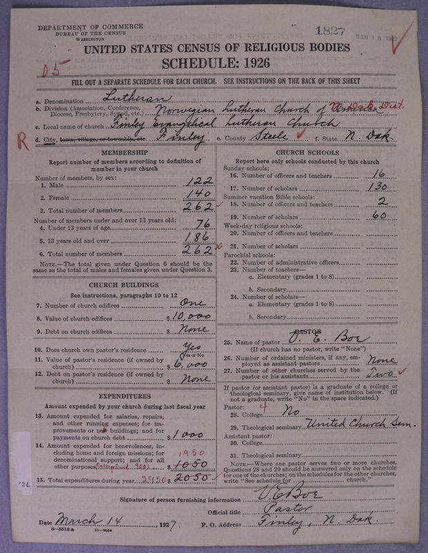 Scan of Norwegian Lutheran Church of America: 1827