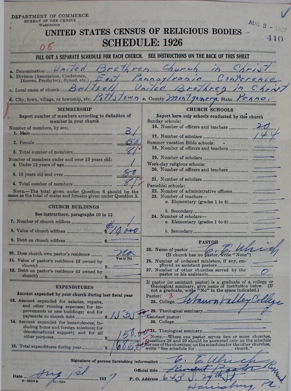 Scan of Church of the United Brethren in Christ: 410