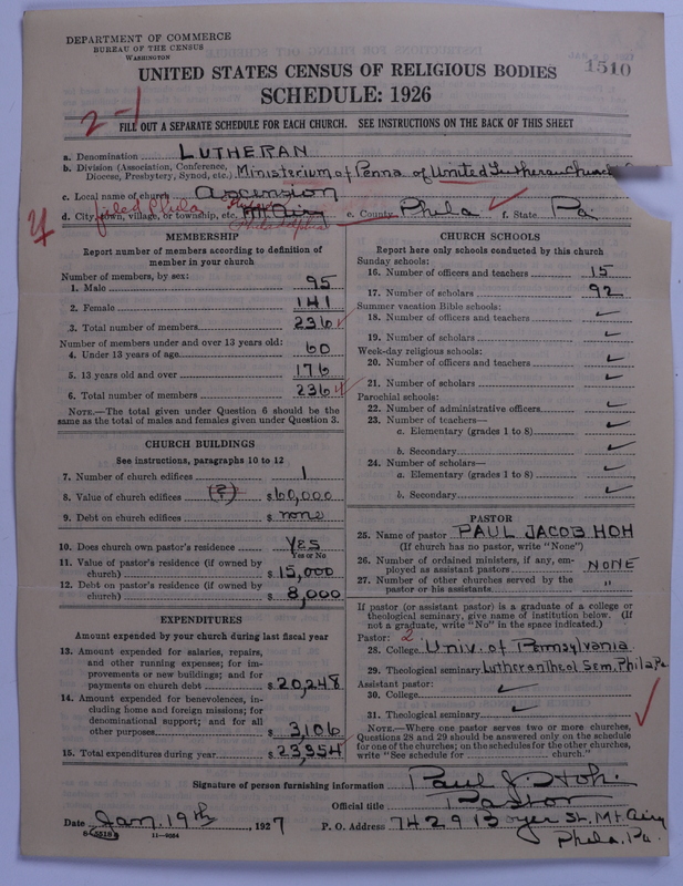 Scan of United Lutheran Church in America: 1510