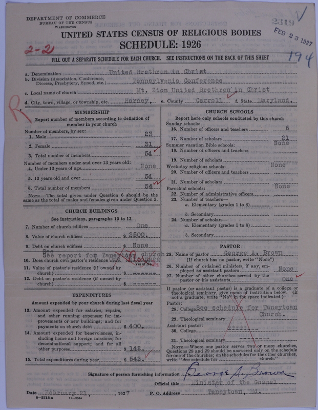 Scan of Church of the United Brethren in Christ: 2319