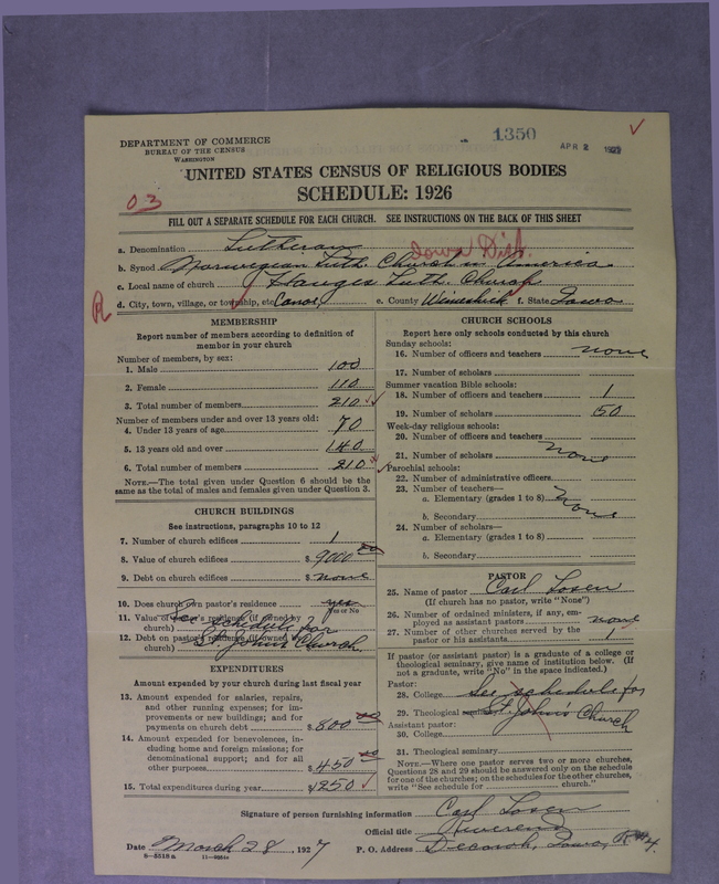 Scan of Norwegian Lutheran Church of America: 1350