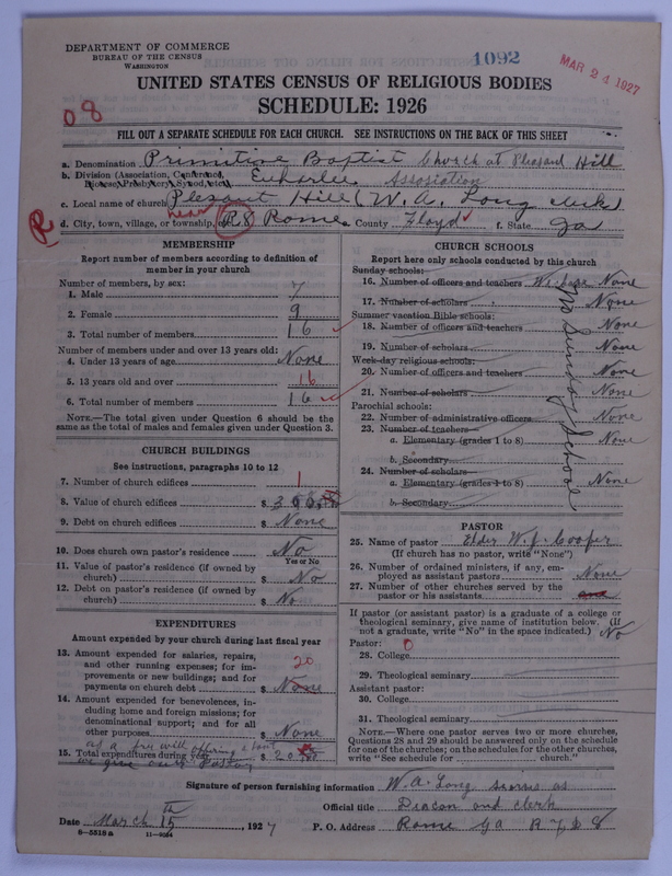 Scan of Primitive Baptists: 1091
