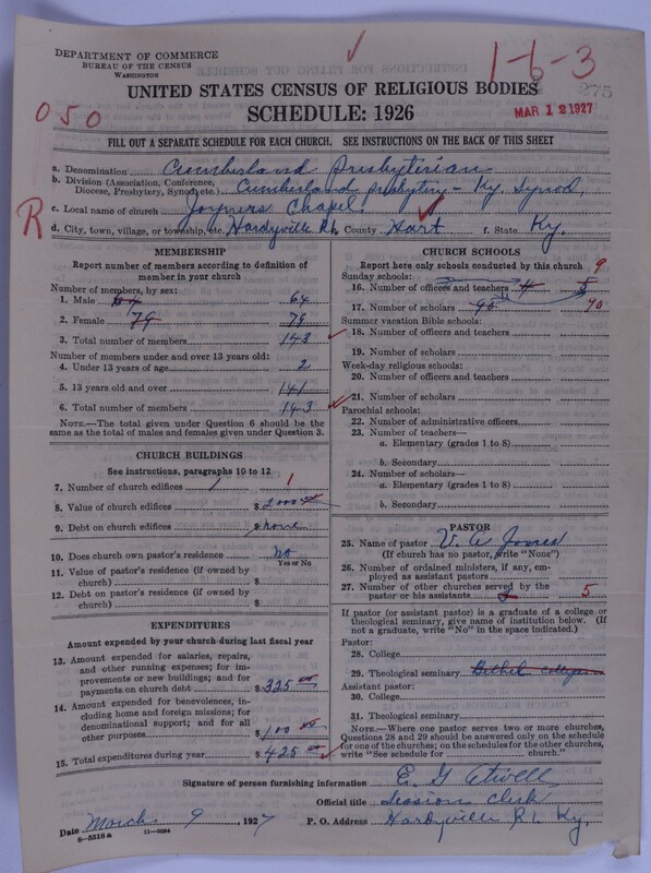 Scan of Cumberland Presbyterian Church: 275