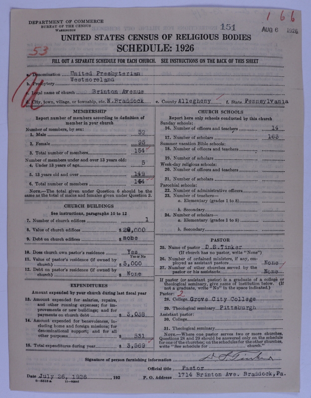 Scan of United Presbyterian Church of North America: 151