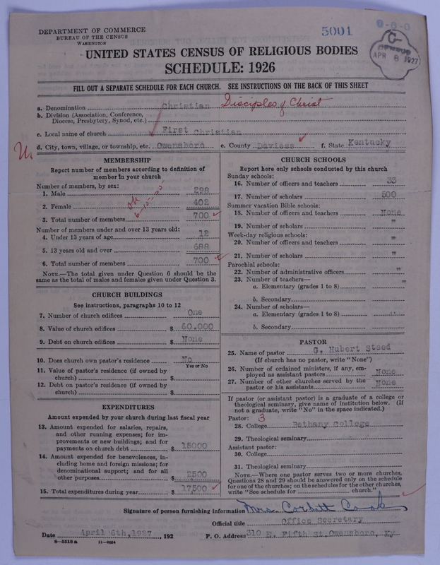 Scan of Disciples of Christ: 5001
