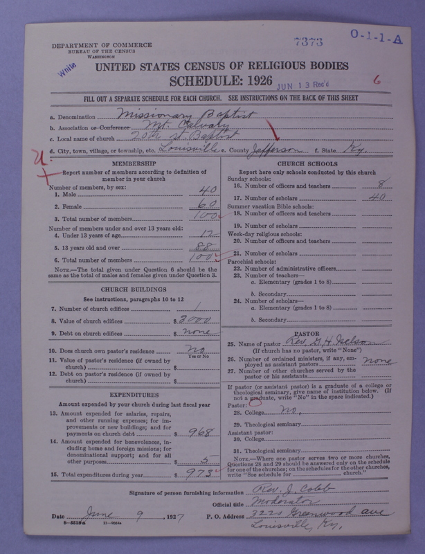 Scan of Negro Baptists: 7373