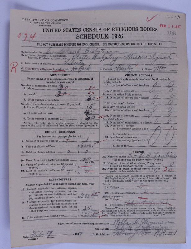 Scan of Cumberland Presbyterian Church: 108