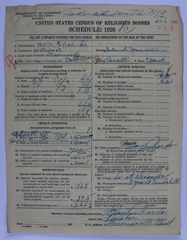 Scan of Federated Churches:
