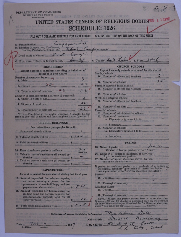 Scan of Congregational Churches: 4598