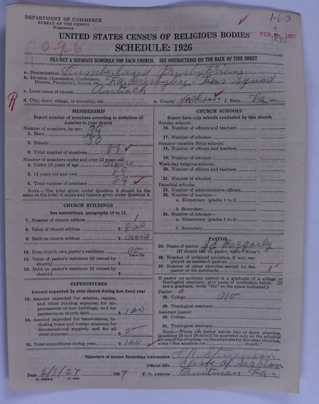 Scan of Cumberland Presbyterian Church: 932