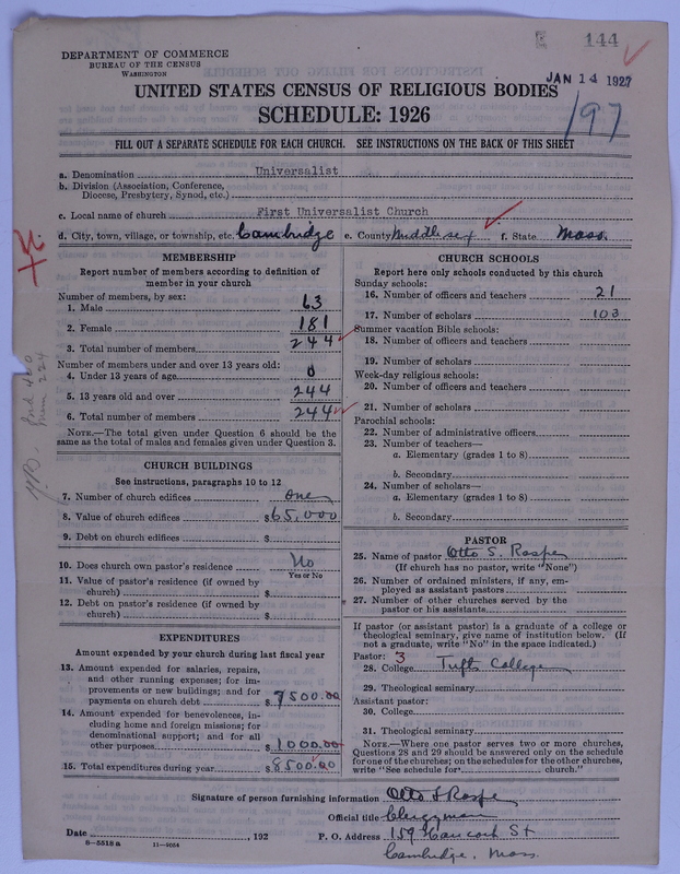 Scan of Universalist Church: 144