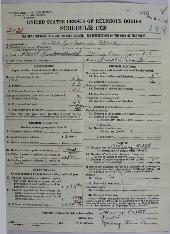 Scan of Church of the United Brethren in Christ: 276