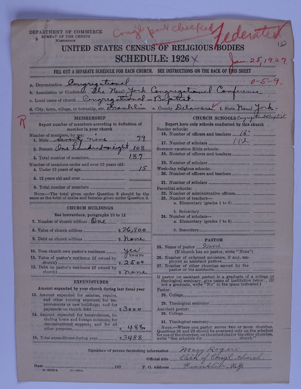 Scan of Federated Churches: 183