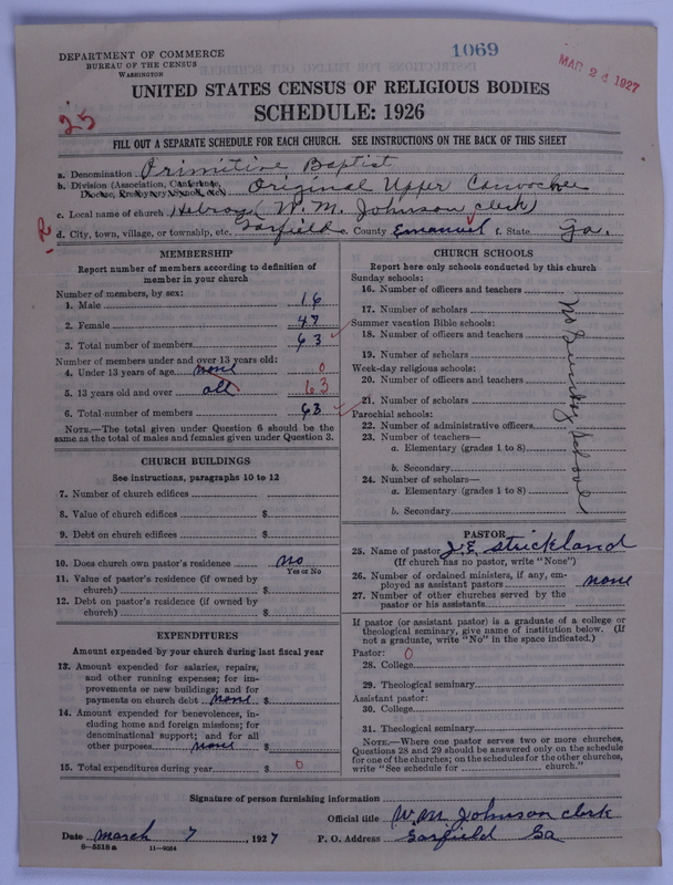 Scan of Primitive Baptists: 1069