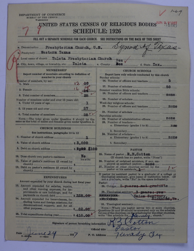 Scan of Presbyterian Church in the United States: 3100