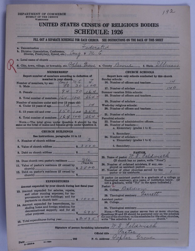 Scan of Federated Churches: 192