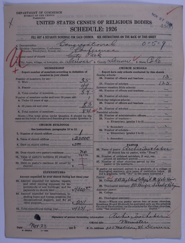 Scan of Congregational Churches: 4500