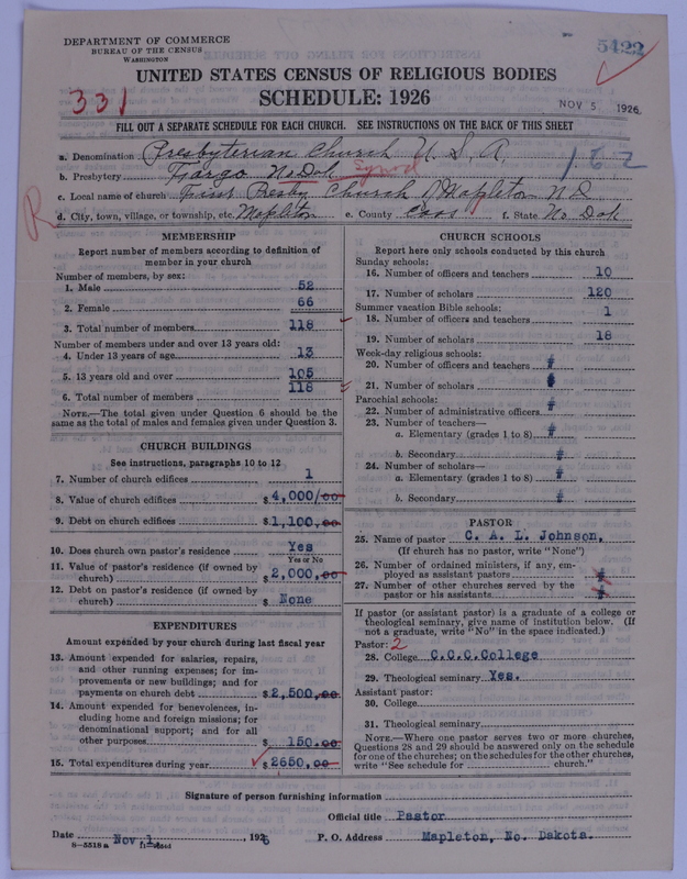Scan of Presbyterian Church in the United States of America: 5422