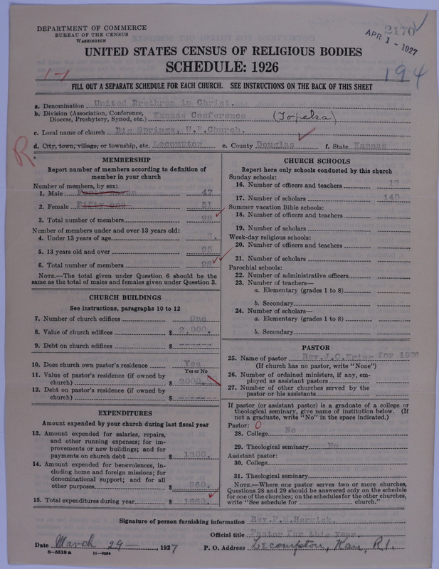 Scan of Church of the United Brethren in Christ: 2170