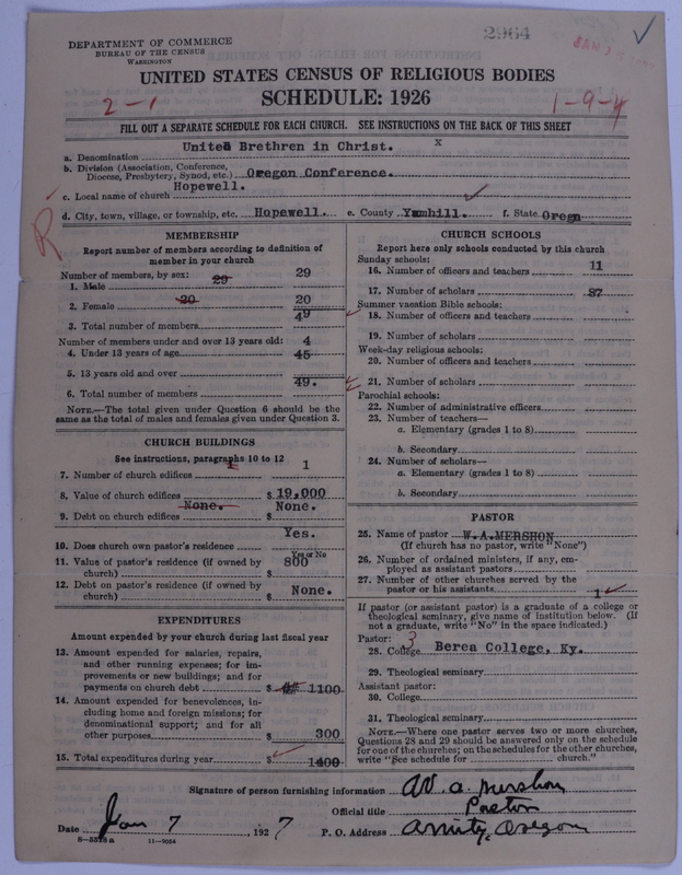 Scan of Church of the United Brethren in Christ: 2964